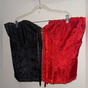 Women's plus size Two Tone Corset Top